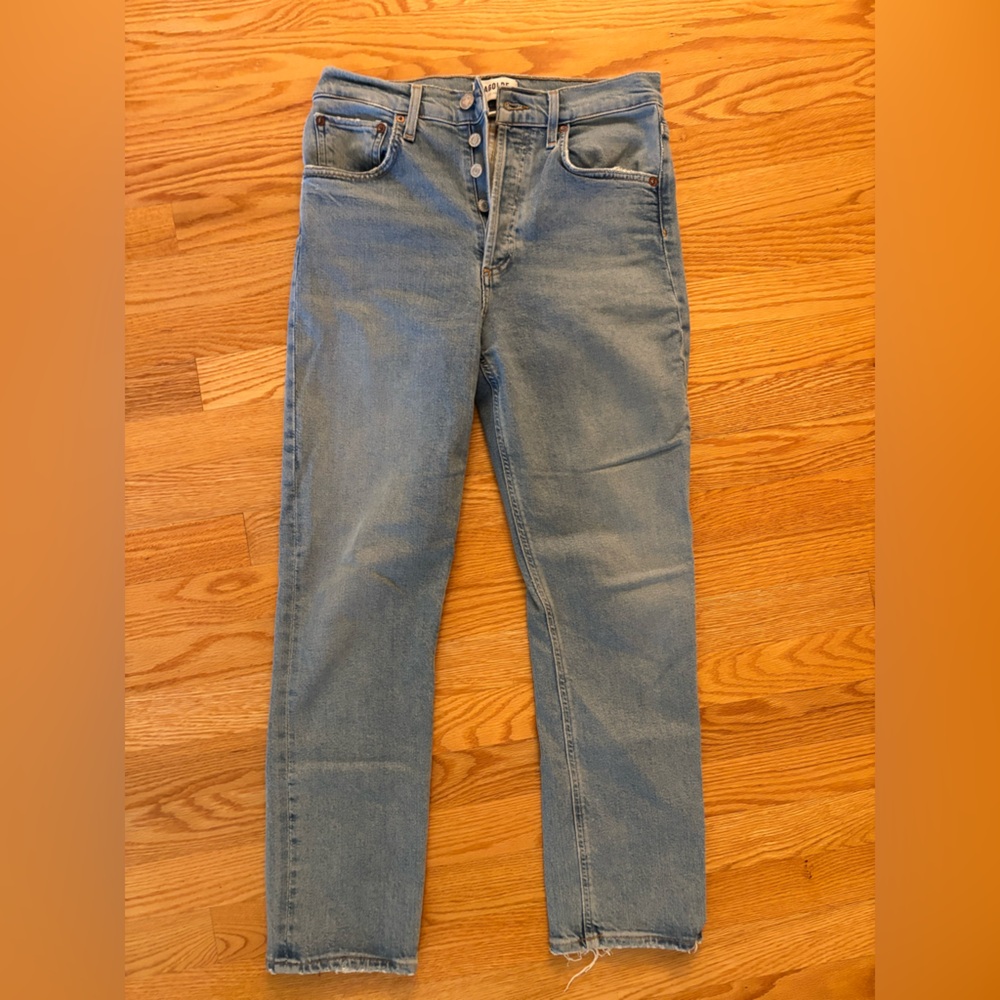 AGOLDE Riley Light Blue Denim Jeans